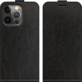 Cazy iPhone 13 Pro hoesje - Kunstleren Flip Cover met Pashouder - zwart