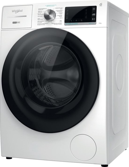 Whirlpool W8 W946WB BE wasmachine Voorbelading 9 kg 1400 RPM A Wit