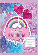 Must Kleur- En Notitieblok Rainbow 17 X 24 Cm Papier Roze