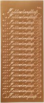 stickers Kobberbryllup 10 x 23 cm koper
