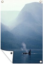 Tuinposter - Tuindoek - Tuinposters buiten - Orka - Water - Brits Columbia - 80x120 cm - Tuin