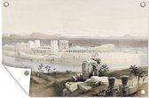 Tuinposter - Tuindoek - Tuinposters buiten - General view of the Island of Philae Nubia - David Roberts - 120x80 cm - Tuin