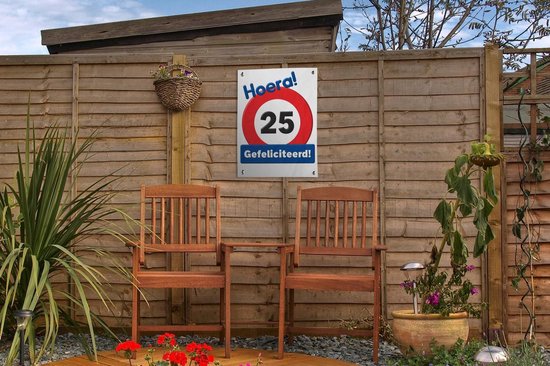 Décoration de Jardin Anniversaire - 25 Ans - Félicitations - 30x40 cm