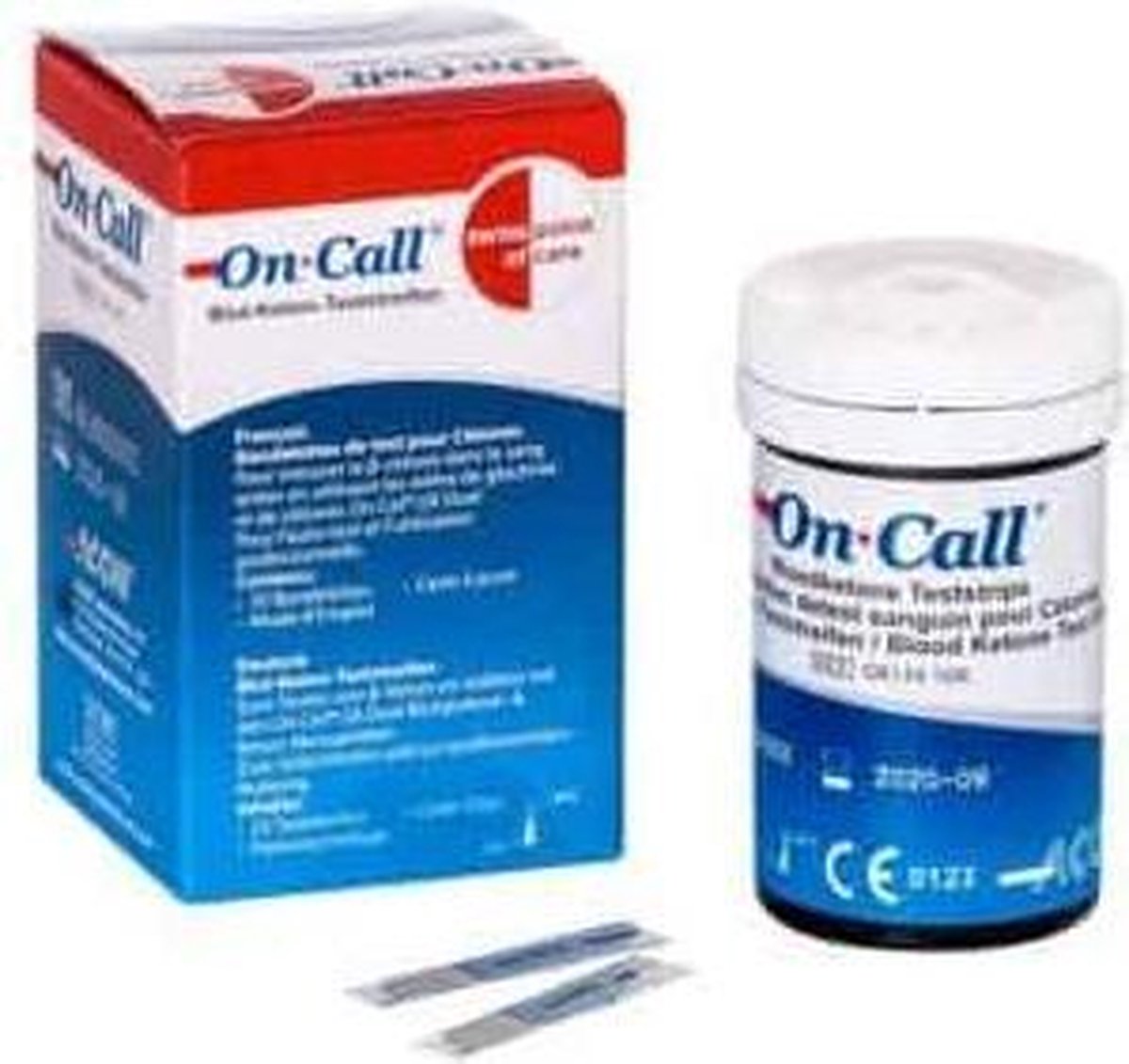 Goedkoopste On Call | Bloedketone Teststrips | 1 x 25 Ketone teststrips | Ketose dieet | Ketonentest | Snel afvallen zonder poespas!