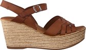 Red-Rag 79280 Sandalen - Met Sleehak - Dames - Cognac - Maat 39