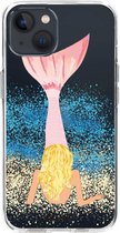 Casetastic Apple iPhone 13 Hoesje - Softcover Hoesje met Design - Mermaid Blonde Print