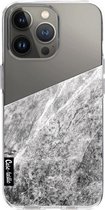 Casetastic Apple iPhone 13 Pro Hoesje - Softcover Hoesje met Design - Marble Transparent Print