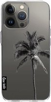 Casetastic Apple iPhone 13 Pro Hoesje - Softcover Hoesje met Design - Palm Tree Transparent Print