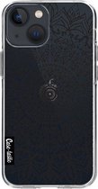 Casetastic Apple iPhone 13 mini Hoesje - Softcover Hoesje met Design - Black Mandala Print