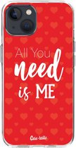 Casetastic Apple iPhone 13 Hoesje - Softcover Hoesje met Design - All you need is me Print
