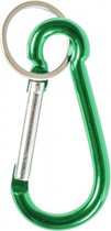 karabijnhaak sleutelhanger 8 cm groen