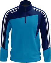 Masita | Zip-Sweater Forza - korte ritssluiting en duimgaten - SKY/NAVY BLUE - XXL