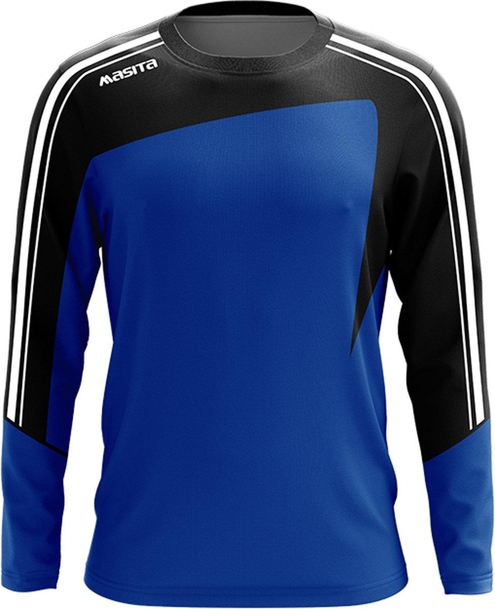 Masita | Forza Sweater - Mouw met Duimgaten - royal blauw-zwart - M