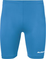 Masita | Slidingbroek Voetbal Heren & Dames - Slidingshort - Tight  - Dry-Comfort Ademend Vochtregulerend - Sky - 128