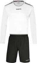 Masita | Sportshirt Sevilla Lange Mouw - Ademend - Vochtregulerend - Licht - Stevig - WHITE/BLACK - 164