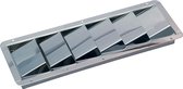 Ventilatierooster met vaste schoepen, 327x113mm RVS-316 (A4)