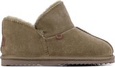 Warmbat Pantoffels Dames Sloffen / Instappers - Wol - Harde zool - Dichte hiel - Willow - Taupe - Maat 38