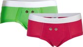 Urifoon plaswekkerbroekje meisjes – zindelijkheidstraining – plaswekker ondergoed (set van 2) Groen/Roze maat 176