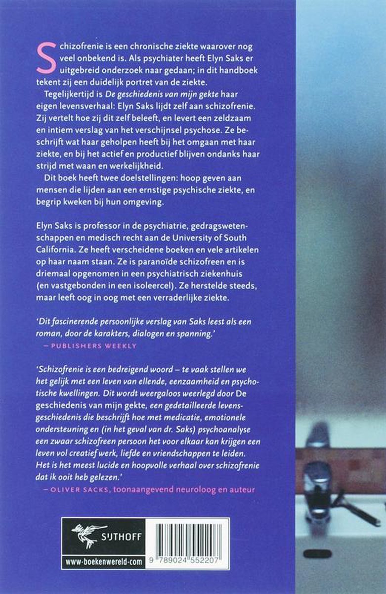 De geschiedenis van mijn gekte - back cover