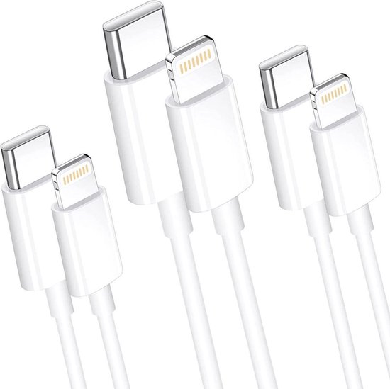 Câble USBC vers Apple Lightning iPhone / iPad 1 Mètre Triple Pack