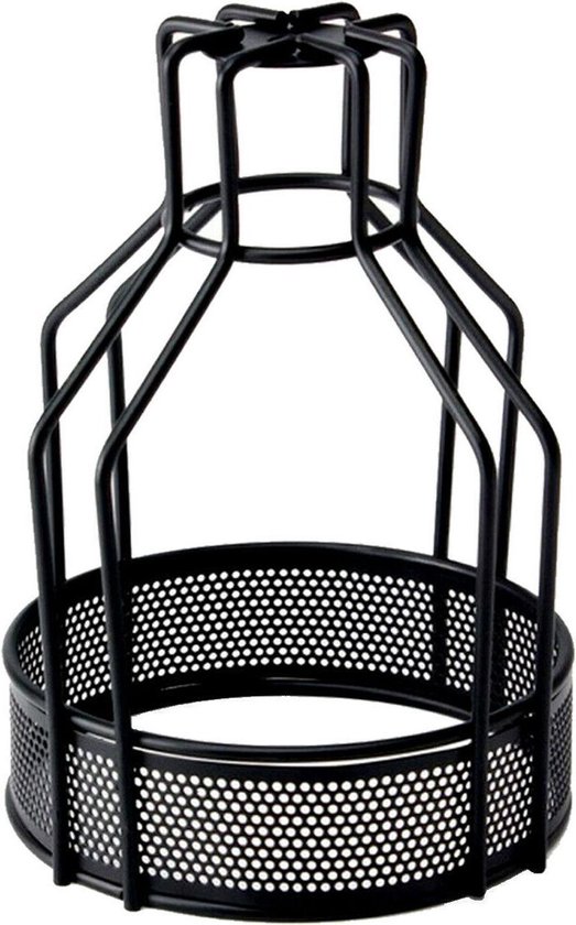 B.K.Licht - Zwarte Plafondlamp - met A75 retro lichtbronnen - industriële plafonniére
