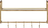BePureHome Hatstand Hangende Kapstok - Metaal - Antique Brass - 40x63x23