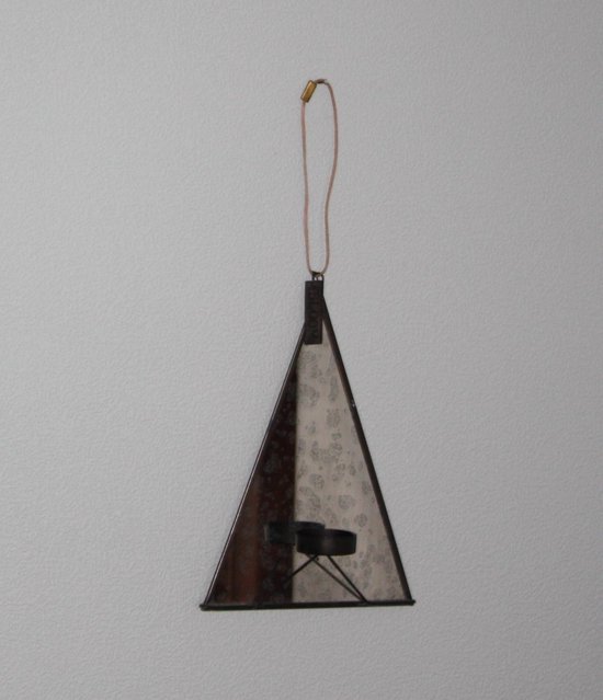 MrsBLOOM wandkandelaar pyramide - vintage - spiegel - waxinelichtje houder