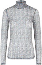 Pieces T-shirt Pcfanella Ls High Neck Top 17116485 Muskmelon/flowers Dames Maat - S
