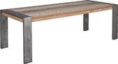 Eetkamertafel | novara | gerecycled teakhout | bruin | 220 x 100 x 78(h) cm