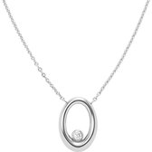 Skagen Dames Stainless Steel Glass Stone ketting One Size 88072375
