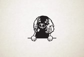 Amerikaanse waterspaniël - hond met pootjes - S - 37x41cm - Zwart - wanddecoratie