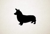 Pembroke Welsh Corgi - Silhouette hond - L - 74x95cm - Zwart - wanddecoratie