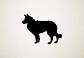 Border Collie - Silhouette hond - XS - 22x28cm - Zwart - wanddecoratie