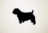 Norfolk Terrier - Silhouette hond - S - 41x58cm - Zwart - wanddecoratie