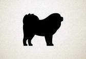 Tibetaanse mastiff - Silhouette hond - XS - 23x28cm - Zwart - wanddecoratie
