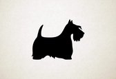 Schotse Terrier - Silhouette hond - L - 75x98cm - Zwart - wanddecoratie