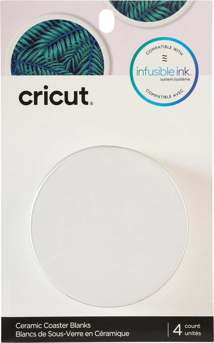 CRICUT Infusible Ink Ceramic Coasters 4-pack (White Round)