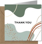 Tallies Cards - greeting - ansichtkaarten - Thank You - Abstract  - Set van 4 wenskaarten - Inclusief kraft envelop - bedankkaart - bedankt - 100% Duurzaam