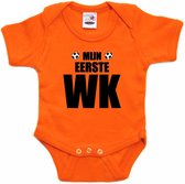 Oranje fan romper voor babys - Mijn eerste WK - Holland / Nederland supporter - EK/ WK baby rompers / outfit 68 (4-6 maanden)