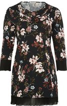Jurkje bloem frivole mouw-black
