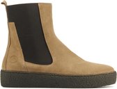 Cashott Chelsea boots Dames / Laarzen / Damesschoenen - Suède        - 22122 sue - Taupe - Maat  40