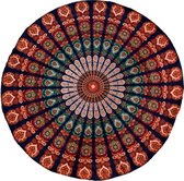 Strandlaken mandala blauw/oranje - 150 cm - 550-650 g - M