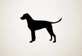 Silhouette hond - Stephens Cur - XS - 22x30cm - Zwart - wanddecoratie