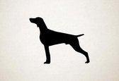 Silhouette hond - Weimeraner - M - 60x77cm - Zwart - wanddecoratie
