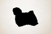 Silhouette hond - Puli - Puli - M - 60x77cm - Zwart - wanddecoratie