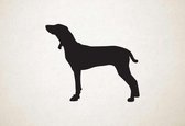 Silhouette hond - Porcelaine - S - 45x54cm - Zwart - wanddecoratie