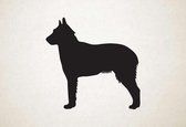 Silhouette hond - Belgian Shepherd Dog (laekenois) - Belgische Herder (Laekense) - S - 45x46cm - Zwart - wanddecoratie