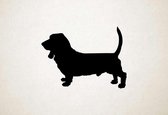 Silhouette hond - Basset Bleu De Gascogne - L - 75x102cm - Zwart - wanddecoratie