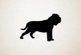 Silhouette hond - Neapolitan Mastiff - Napolitaanse Mastiff - M - 60x88cm - Zwart - wanddecoratie