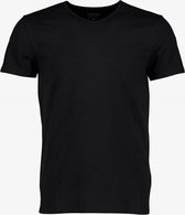 Unsigned heren T-shirt zwart met V-hals - Maat XXL